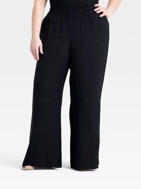 a new day Black Wide Leg Pants - Elastic Waist